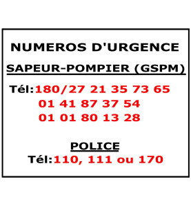 Numéros d'urgence