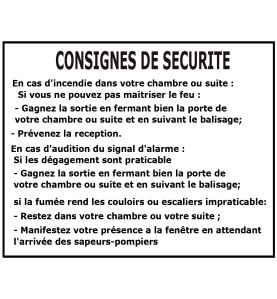 Consigne Chambre