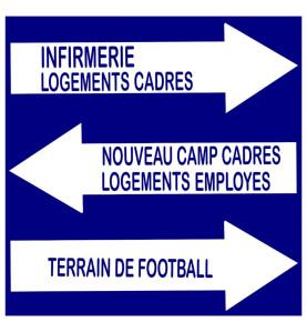 Signalétique Indiquant Les Blocs