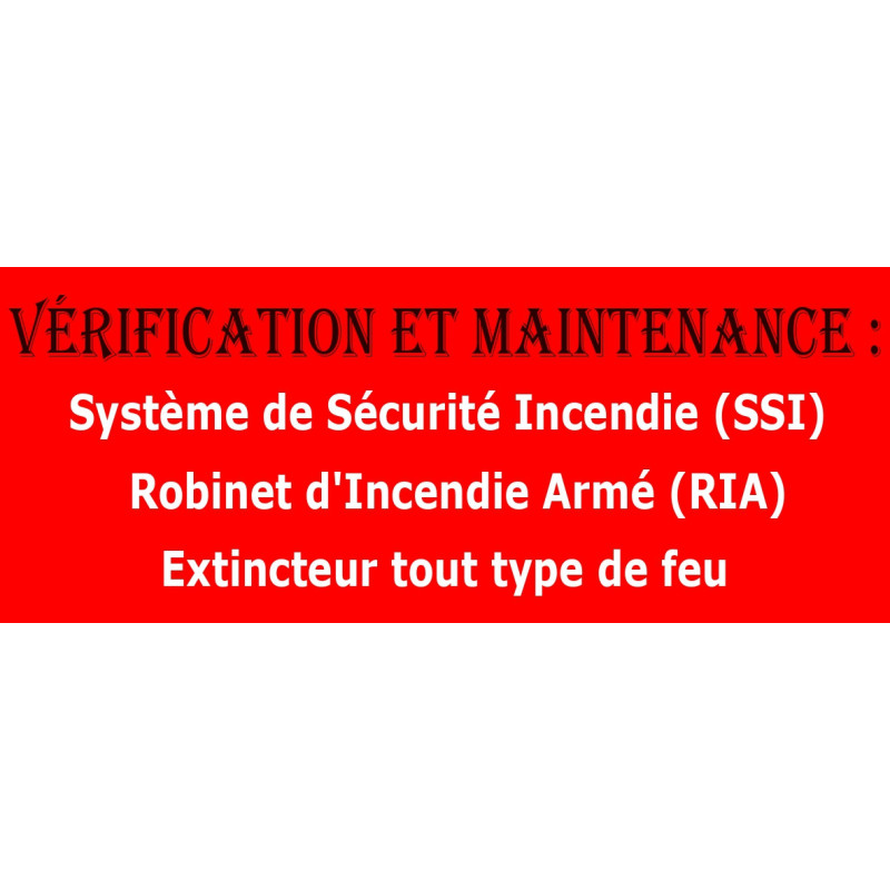 Vérification et Maintenance